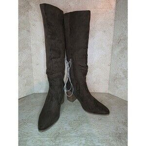 Universal Thread Junie Knee High Boots Women Sz 6.5 Faux Suede Fashion Casual